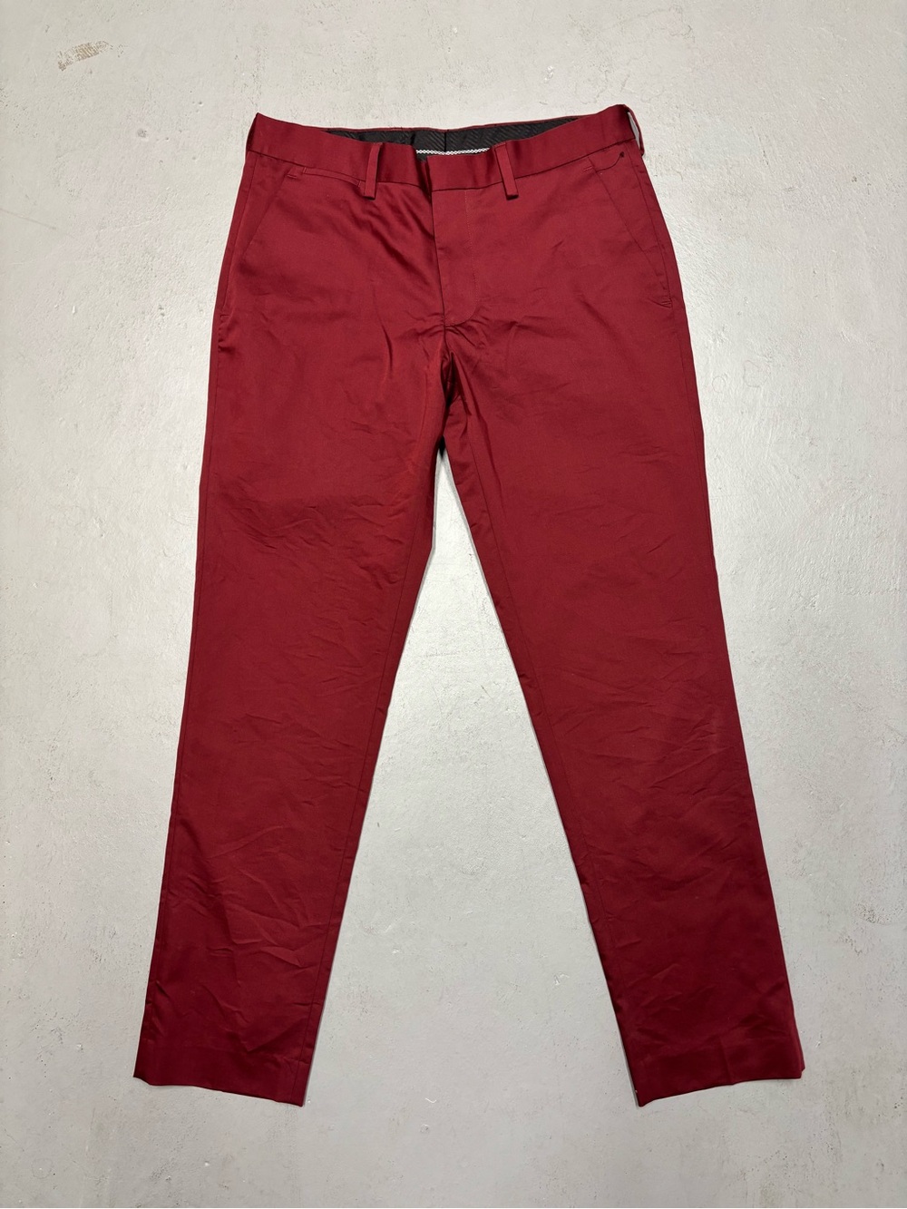 Express Men's Slim Burgundy Suit Pants